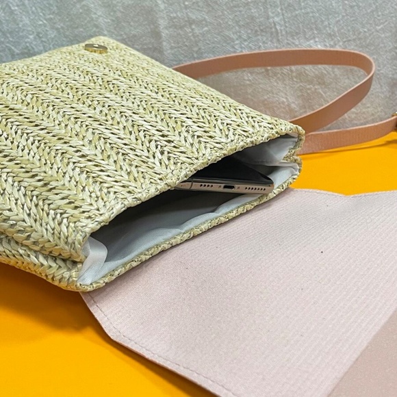 Boho Vegan Leather Straw Mini Backpack - Picture 5 of 9